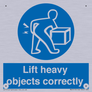 Lift heavy objects correctly